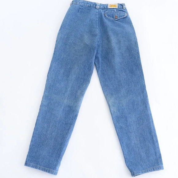 Vintage British High Waisted Straight  Leg Tapered Denim Jeans - Picture 1 of 11